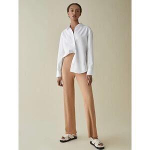 Reformation Ribbed Whitney Pants in Tan